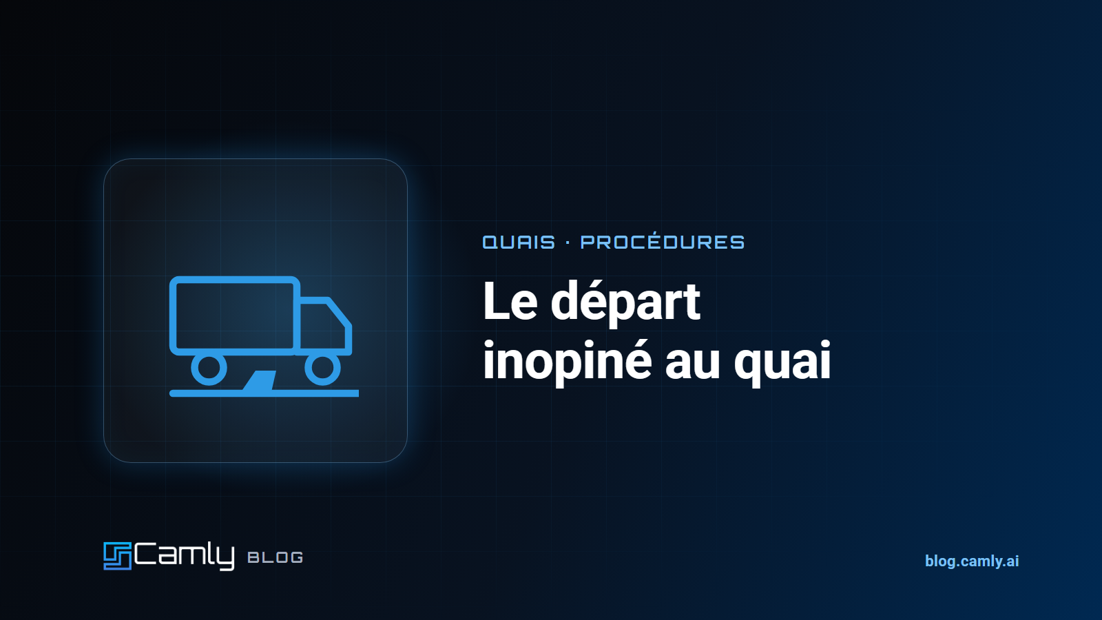Quai de chargement vu par une caméra fixe, remorque à quai