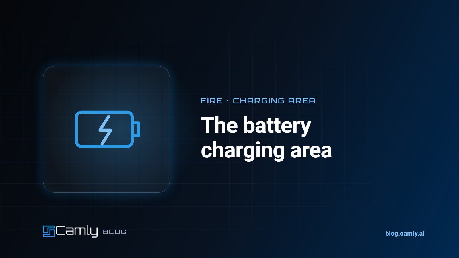 Forklift charging area seen by a fixed camera